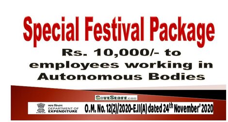 DoE: Special Festival Package to employees working in Autonomous Bodies