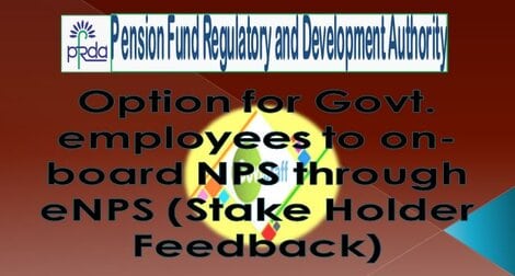 PFRDA Circular: Option for Govt employees to on-board NPS through eNPS