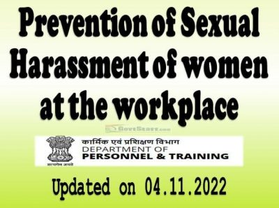 Prevention Of Sexual Harassment Of Women At The Workplace - Information ...