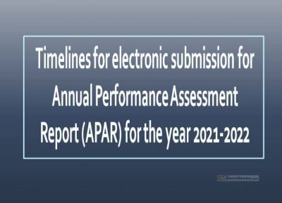 Extension In Prescribed Timelines For Writing APAR Of Top Management Of ...