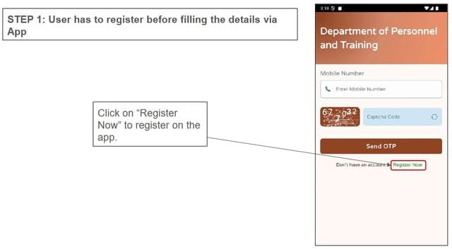 Mapping of Training Institutions on PM GatiShakti platform: SOP to register DoPT Android App