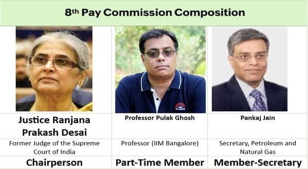 8th Central Pay Commission – Constituted under the Chairmanship of Justice Ranjana Prakash Desai, Former Judge of the Supreme Court of India 2 8th-cpc-composition