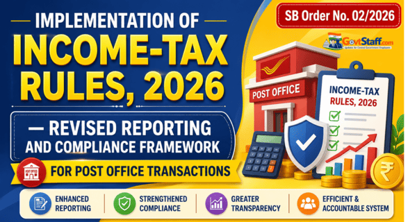 Implementation of Income-tax Rules, 2026 — Revised Reporting and Compliance Framework for Post Office Transactions - SB Order No.02/2026 2 lmplementation of lncome-tax Rules, 2026