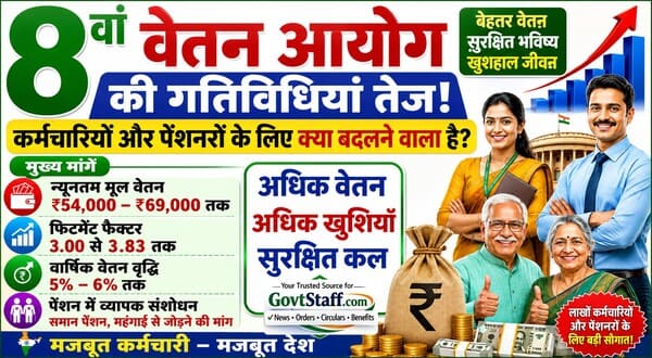 8वें वेतन आयोग की गतिविधियां तेज: कर्मचारियों और पेंशनरों के लिए क्या बदलने वाला है? 2 8th-central-pay-commission-changes-for-government-employees-and-pensioners