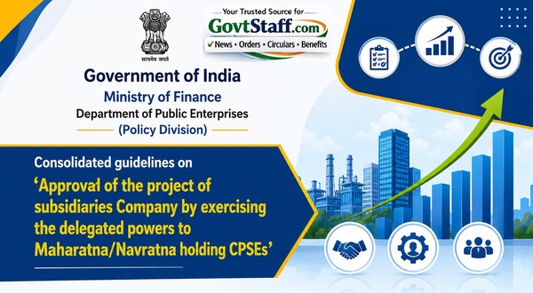 Consolidated guidelines on ‘Approval of the project of subsidiaries Company by exercising the delegated powers to Maharatna/Navratna holding CPSEs’ - Department of Public Enterprises vide O.M. dated 16.06.2026 1 Approval-of-Project-CPSE-16-06-2026
