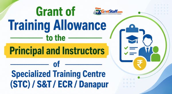 Grant of Training Allowance to the Principal and Instructors of Specialized Training Centre (STC)/S&T/ECR/Danapur: RBE No. 40/2026 2 RBE-40-2026-Training-Allowance