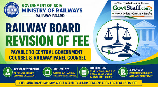 Fee Revision for various categories of Central Government Counsel and Railway Panel Counsel - Railway Board Order dated 01.06.2026 2 fee-revision-various-categories-of-central-government-counsel-railway-panel-counsel
