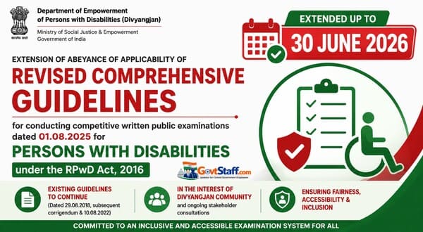 Government extends abeyance of revised comprehensive guidelines for PwBD competitive examinations - Ministry of Social Justice & Empowerment OM 1 revised-comprehensive-guidelines-for-pwbd-competitive-examinations