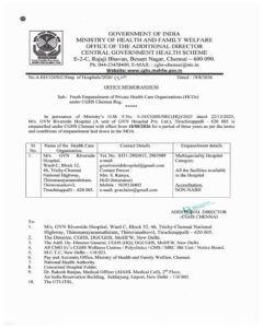 fresh-empanelment-private-health-care-organizations-hcos-cghs-chennai